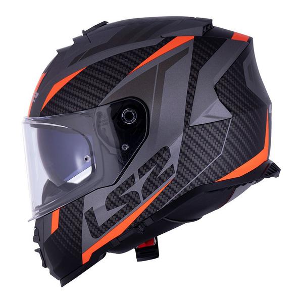 Imagem de Capacete Ls2 ff800 Storm Racer Preto Laranja fosco