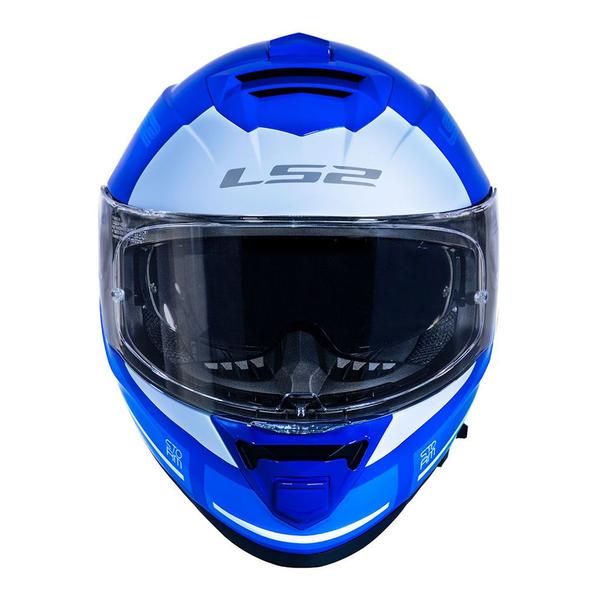 Imagem de Capacete LS2 FF800 Storm Slant  Azul e Vermelho Mais Viseira Camaleão