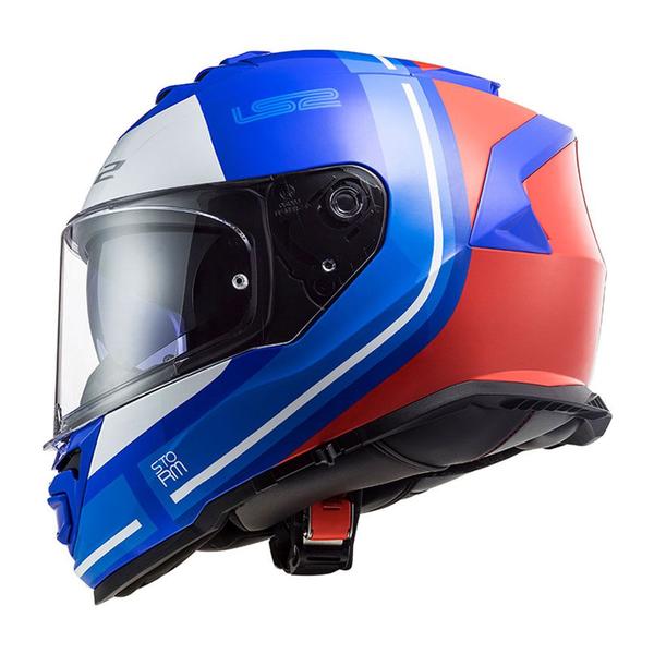 Imagem de Capacete LS2 FF800 Storm Slant  Azul e Vermelho Mais Viseira Fumê