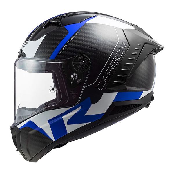 Imagem de Capacete Ls2 Ff805 Thunder Carbon Carbono preto azul branco