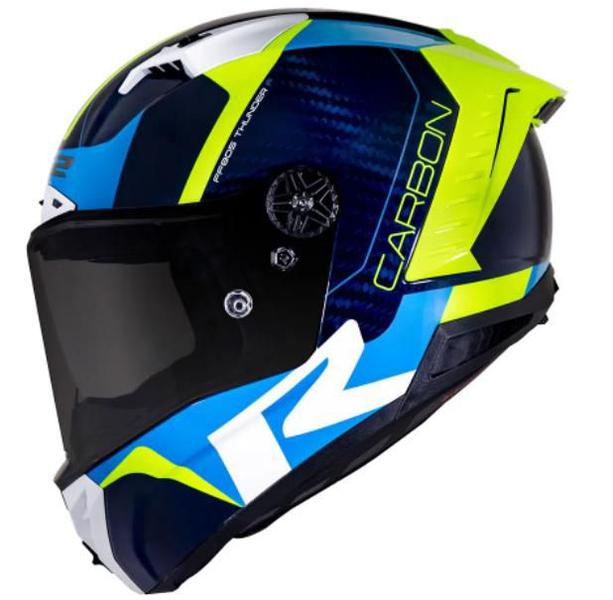 Imagem de Capacete Ls2 Ff805 Thunder Carbon Racing 1 Azul Amarelo