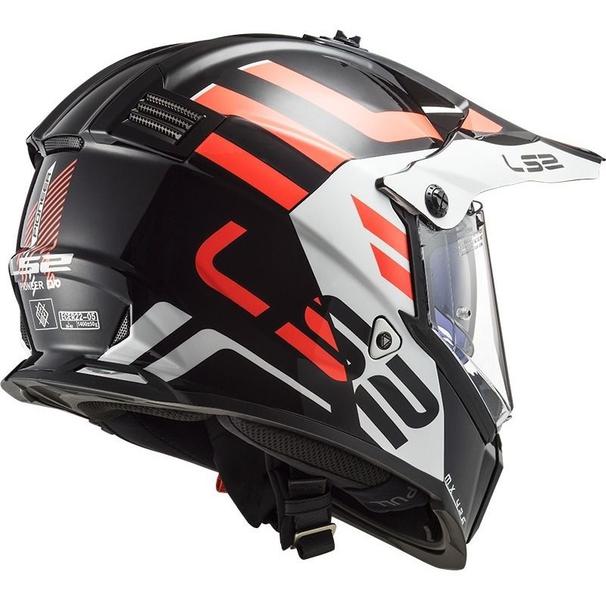 Imagem de Capacete Ls2 Mx436 Pioneer Evo Adventurer Preto Branco