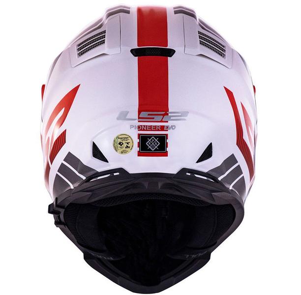 Imagem de Capacete Ls2 MX436 Pioneer Evo Evolve Branco Vermelho Trail