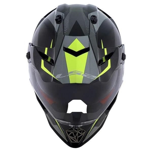 Imagem de Capacete LS2 MX436 Pioneer Evo Ring Preto e Amarelo Fluor - 56