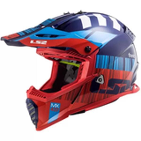 Imagem de Capacete LS2 MX437 Fast Xcode - Azul/Vermelho N,62