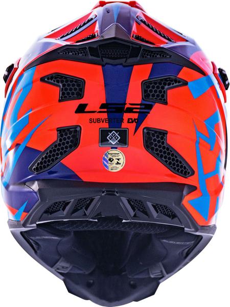 Imagem de Capacete Ls2 MX700 Subverter Evo Nimble Laranja Azul Cross