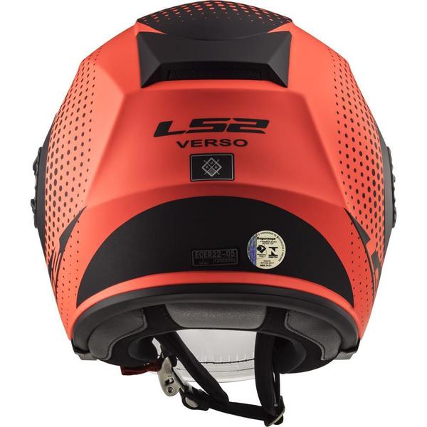 Imagem de Capacete Ls2 Of570 Verso Spin Fosco Laranja Fluor E Preto 56