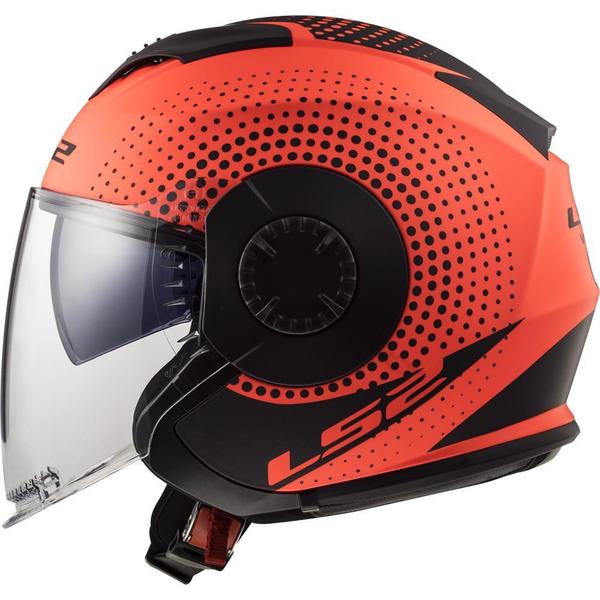 Imagem de Capacete Ls2 Of570 Verso Spin Fosco Laranja Fluor E Preto 56