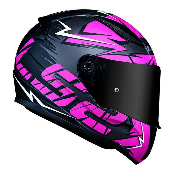 Imagem de Capacete ls2 rapid cromo rosa