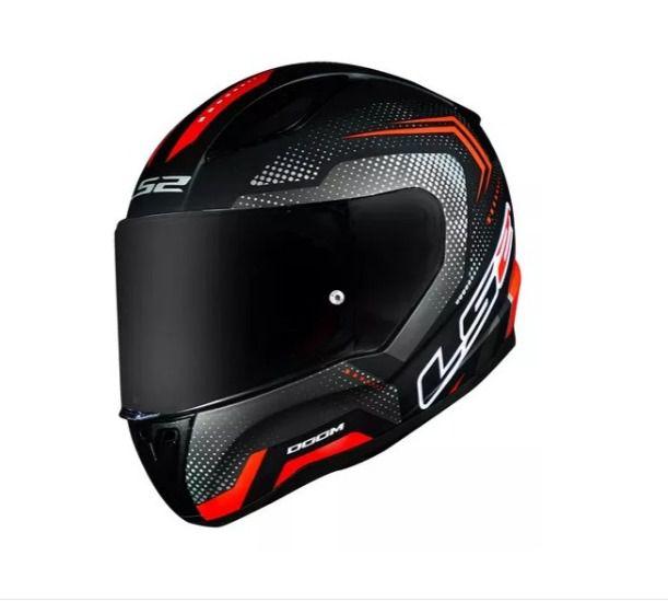 Imagem de Capacete Ls2 Rapid Ff353 Doom Matte - Preto/vermelho