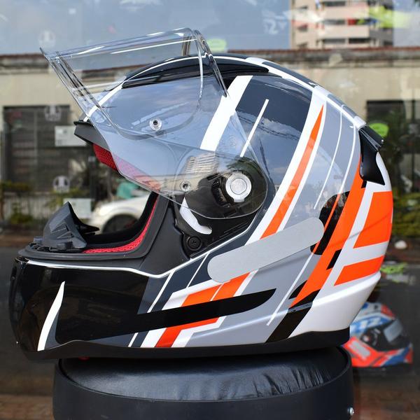 Imagem de Capacete Ls2 Rapid ff353 Flag Preto Vermelho Branco