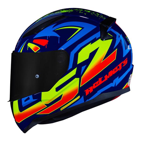 Imagem de Capacete ls2 rapid tagline amarelo azul tamanho 60