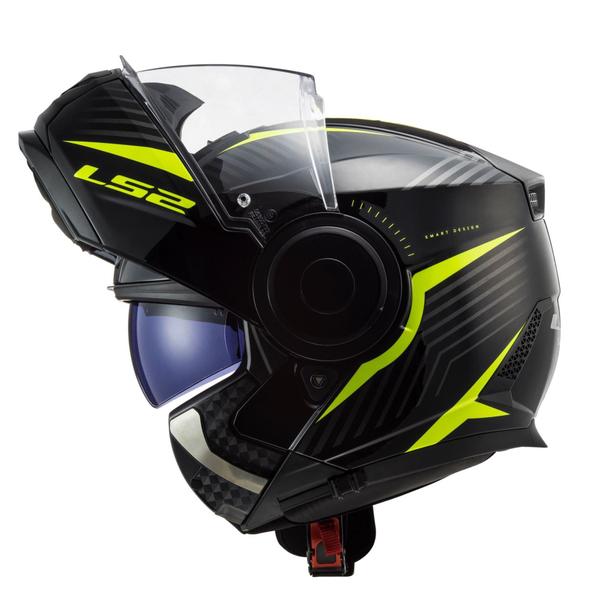 Imagem de Capacete Ls2 Scope Ff902 Skid Preto Amarelo Brilho Robocop