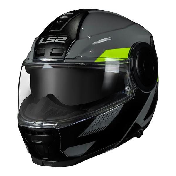 Imagem de Capacete LS2 Scope Max Preto e Amarelo Fluorescente Brilhante