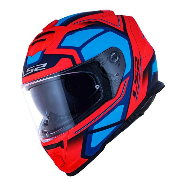 Imagem de Capacete LS2 Storm FF800 Faster Laranja e Azul Fosco