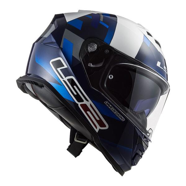 Imagem de Capacete LS2 Storm FF800 John Mcphee Azul e Branco Brilhante