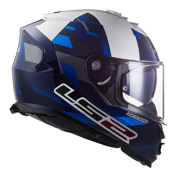 Imagem de Capacete LS2 Storm FF800 John Mcphee Azul e Branco Brilhante