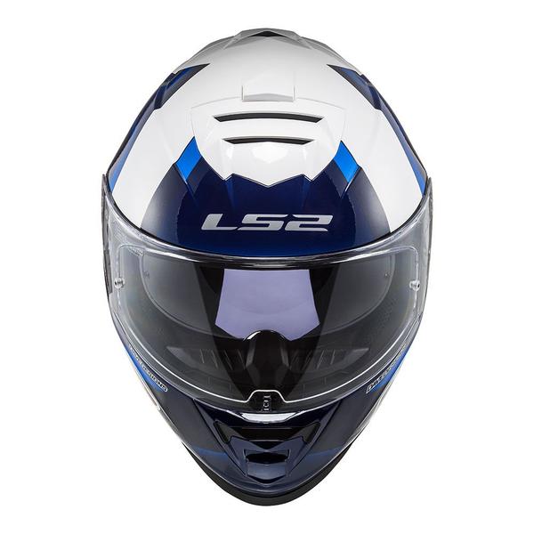 Imagem de Capacete LS2 Storm FF800 John Mcphee Azul e Branco Brilhante