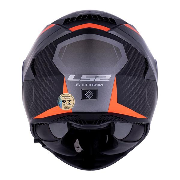 Imagem de Capacete LS2 Storm FF800 Racer Titanium e Laranja Fosco