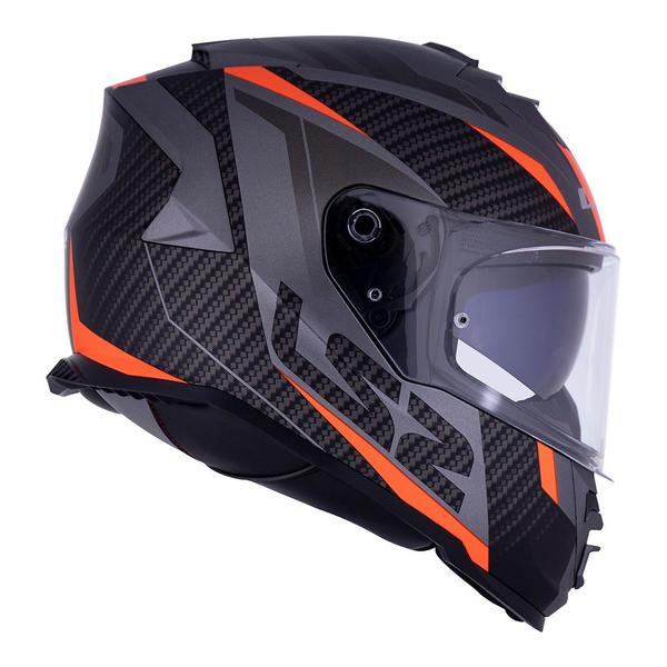 Imagem de Capacete LS2 Storm FF800 Racer Titanium e Laranja Fosco