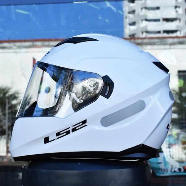 Imagem de Capacete Ls2 Stream FF320 Mono Color Branco Brilhante