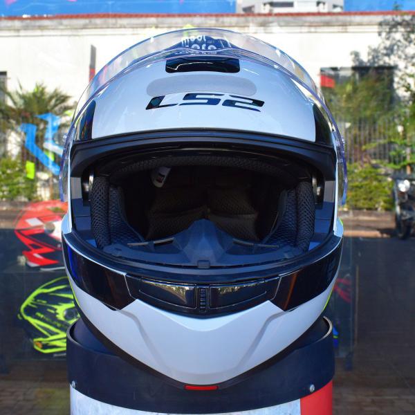 Imagem de Capacete Ls2 Strobe 2 FF908 Autox Cinza Robocop Escamoteável