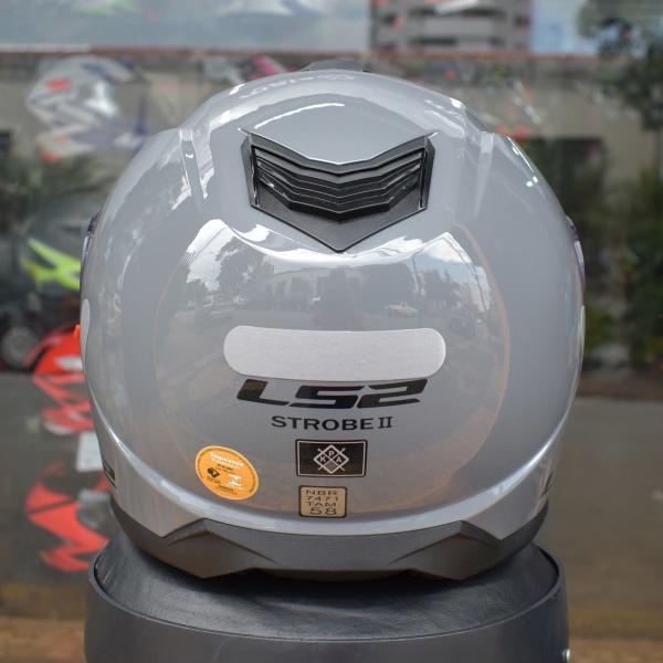 Imagem de Capacete Ls2 Strobe 2 FF908 Cinza Robocop Escamoteável Moto