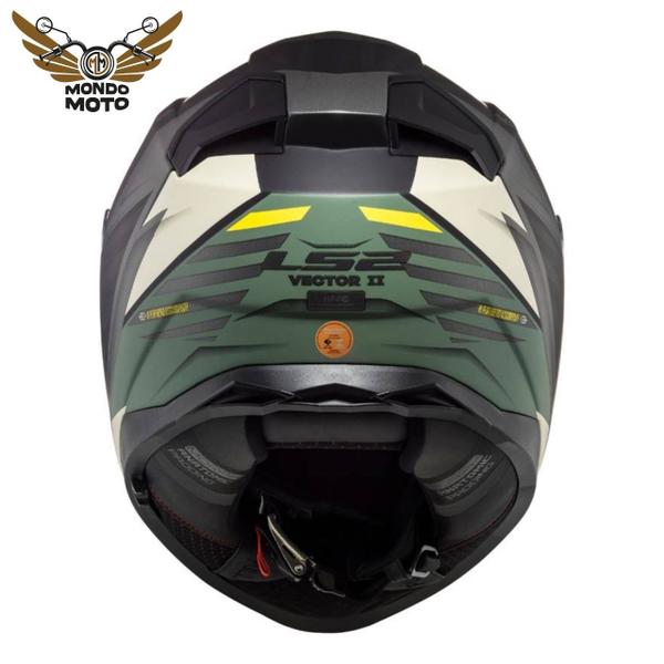 Imagem de Capacete LS2 Vector 2 FF811 Absolute - Preto/Prata/Verde 58/M