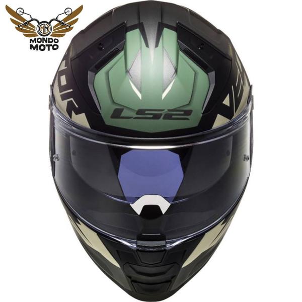 Imagem de Capacete LS2 Vector 2 FF811 Absolute - Preto/Prata/Verde 60/L