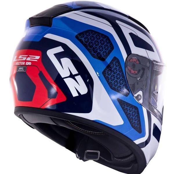 Imagem de Capacete LS2 Vector Evo FF397 Interceptor Azul/Branco/Vermelho (Tri-composto)