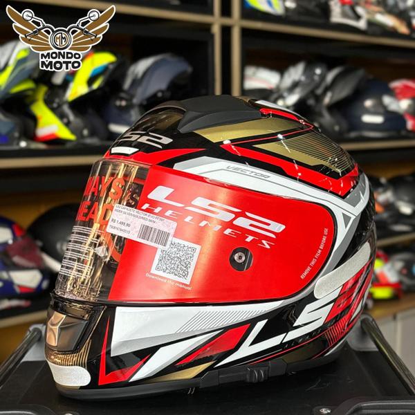 Imagem de Capacete ls2 vector evo ff397 rider silver/gold/red 60/l - feminino - masculino - óculos solar interno