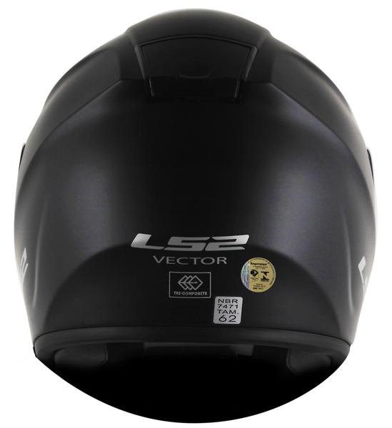 Imagem de Capacete Ls2 Vector ff397 Monocolor Preto Fosco