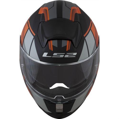 Imagem de Capacete ls2 vector ff397 - óculos interno - ft2 kripton matte blk/org/silve 58 masculino - feminino 