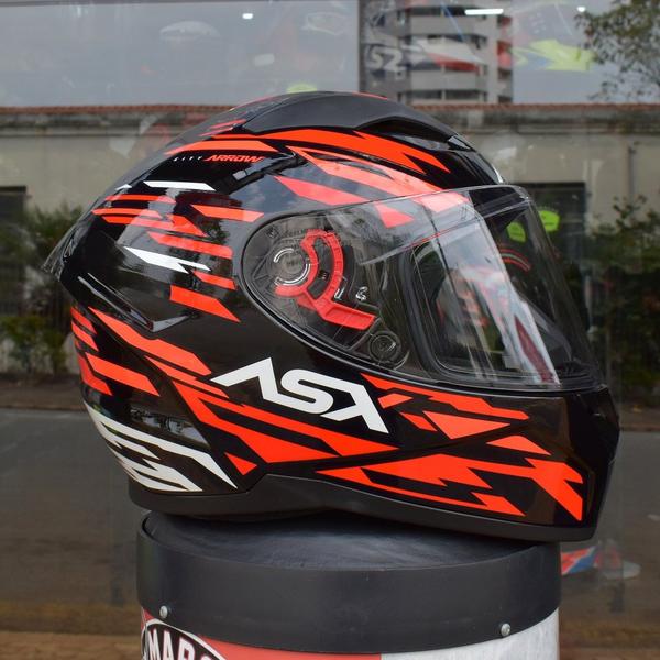 Imagem de Capacete Masculino Asx City Arrow Vermelho Esportivo Fechado