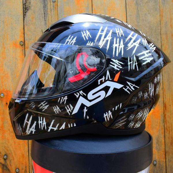 Imagem de Capacete Masculino Asx City Fun Preto Esportivo Fechado Moto