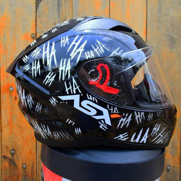 Imagem de Capacete Masculino Asx City Fun Preto Esportivo Fechado Moto