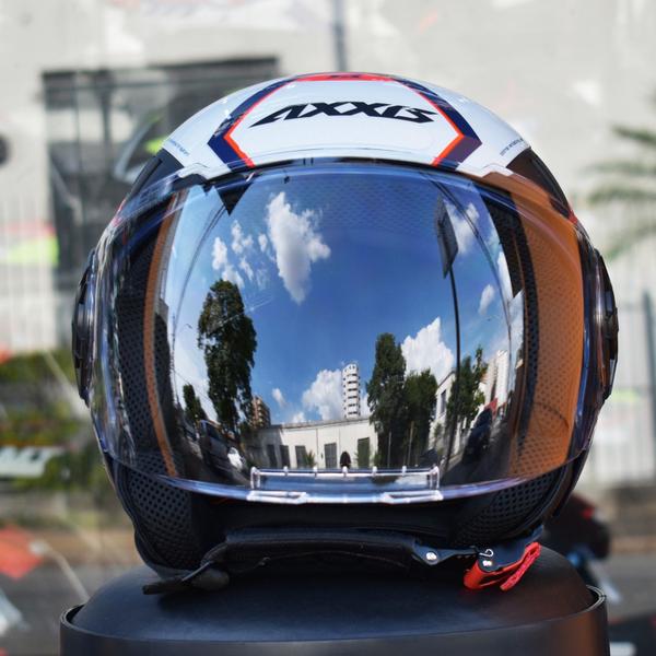 Imagem de Capacete Masculino Axxis Aberto Metro Techno B2 Azul Moto