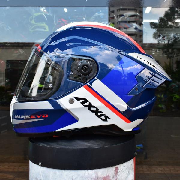 Imagem de Capacete Masculino Axxis Hawk Sv Daytona Azul Moto Feminino