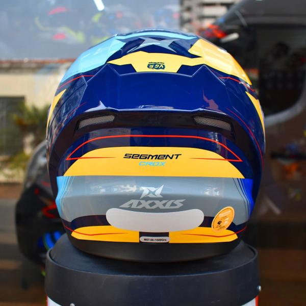 Imagem de Capacete Masculino Axxis Segment Crox Amarelo Moto Fechado