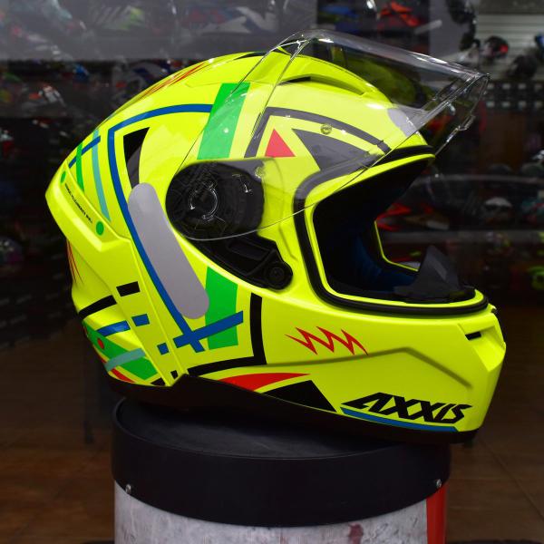 Imagem de Capacete Masculino Axxis Segment Mandala Amarelo Fluo Moto