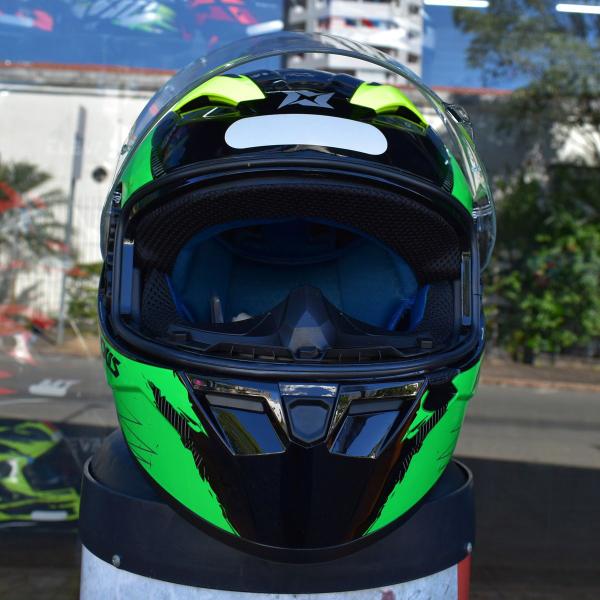 Imagem de Capacete Masculino Axxis Segment Now Verde Moto Fechado