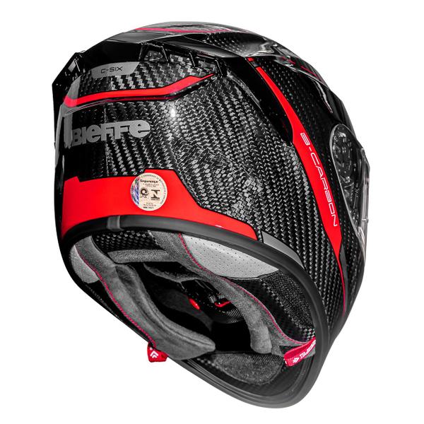 Imagem de Capacete Masculino Bieffe B-Carbon Fibra de Carbono Vermelho