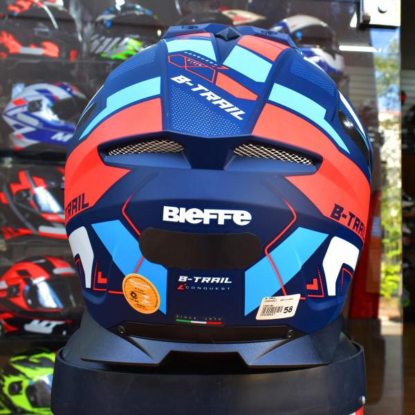 Imagem de Capacete Masculino Bieffe B-Trail Conquest Azul Fosco Moto