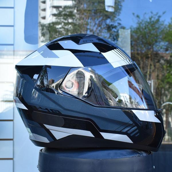 Imagem de Capacete Masculino Bieffe B40 Spect Preto Moto Óculos Solar