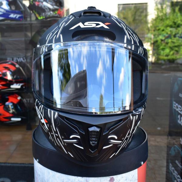 Imagem de Capacete Masculino Fechado Asx Bull Cyber Draken Preto Moto