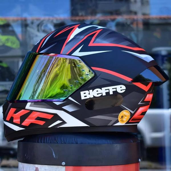 Imagem de Capacete Masculino Fechado Bieffe B12 Kf Preto Aerofolio