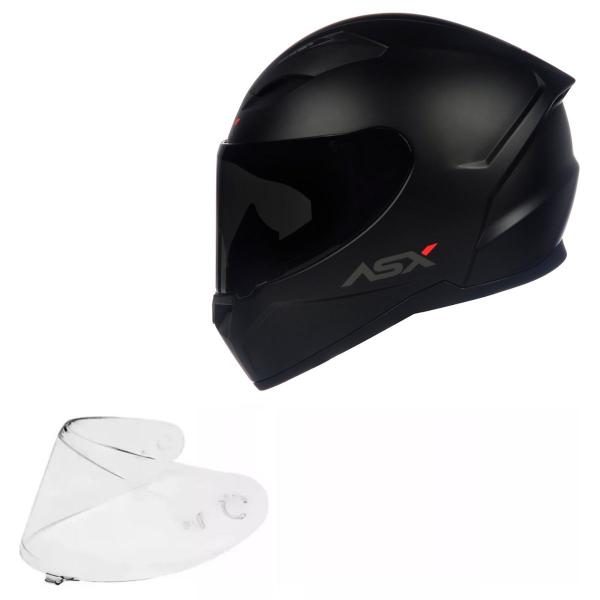 Capacete Masculino Feminino Asx City Preto Fosco + Viseira