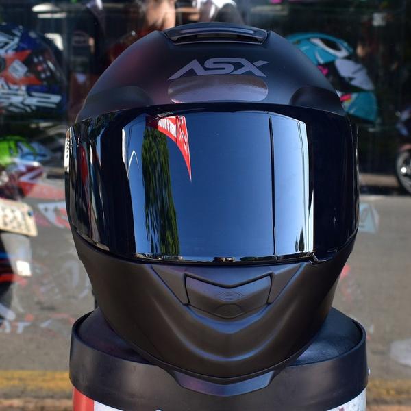 Imagem de Capacete Masculino Feminino Asx Eagle Preto Fosco + Viseira