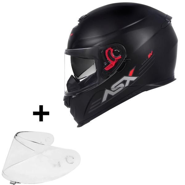 Imagem de Capacete Masculino Feminino Asx Eagle Sv Preto Fosco Viseira