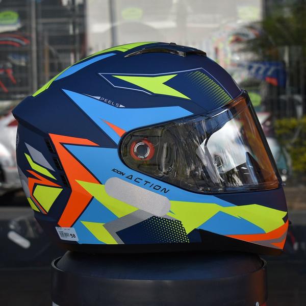 Imagem de Capacete Masculino Feminino Moto Peels Icon Action Azul